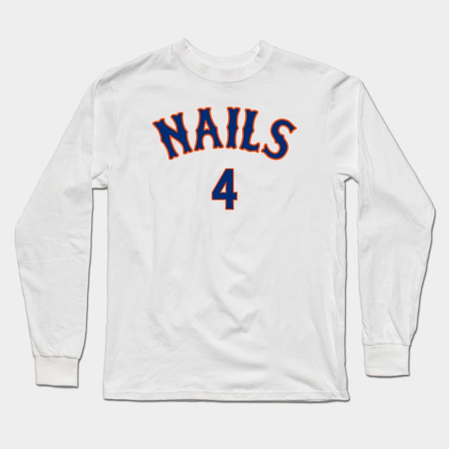 Mets Lenny Dykstra Nails Shirt Long Sleeve T-Shirt by OutOfCode